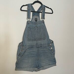 Gap denim overall shorts